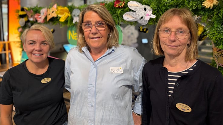 Från vänster: Eva-Helena Öhman, Benita Wikström och Katarina Auland som jobbar på pedagogiska hörselvården.