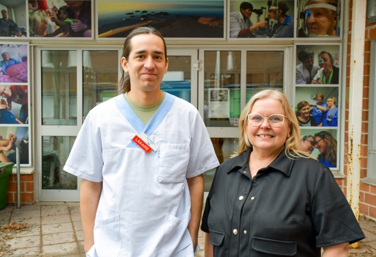 Tim Stenberg, Gudrun Hedman tittar in i kameran.