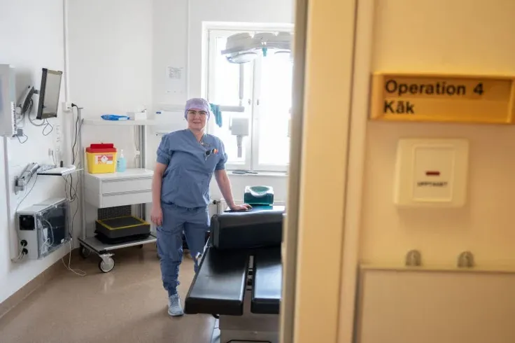 Veronika Onsum i arbetskläder.