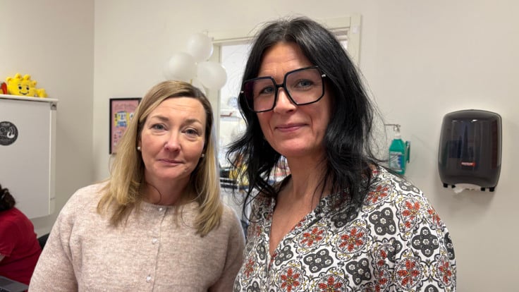 Från vänster: Ida Enqvist, enhetschef för barnsjukvården och Anneli Granberg, utvecklingschef för Nära vård.