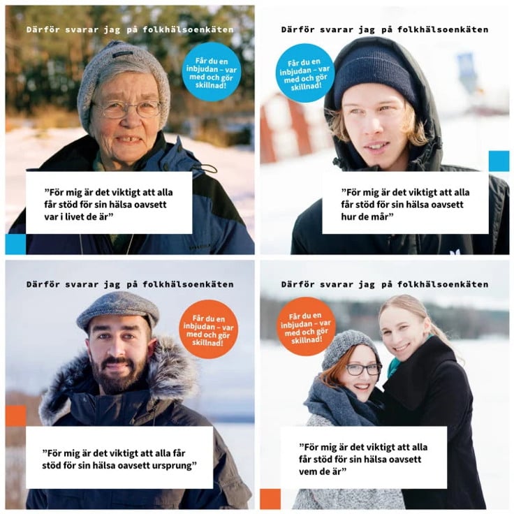 Några personer som står i snön.