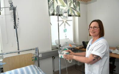 Anneli Mella från Luleå jobbar som onkologisjuksköterska på Bemanningscentrum och tar bland annat pass i Gällivare och Kiruna.